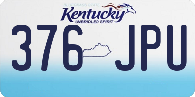 KY license plate 376JPU