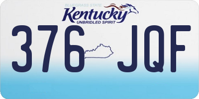 KY license plate 376JQF