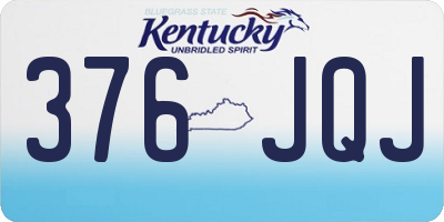 KY license plate 376JQJ