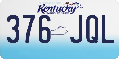 KY license plate 376JQL