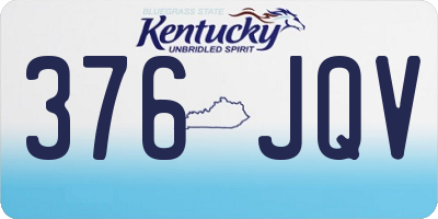 KY license plate 376JQV