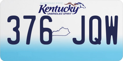 KY license plate 376JQW