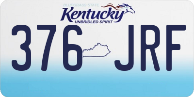 KY license plate 376JRF
