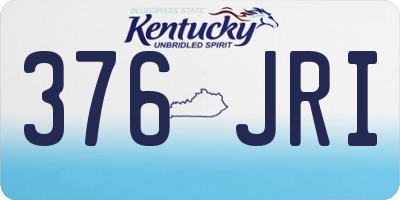 KY license plate 376JRI