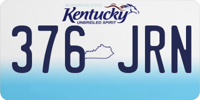 KY license plate 376JRN