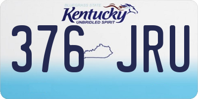 KY license plate 376JRU