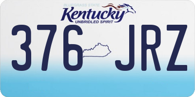 KY license plate 376JRZ