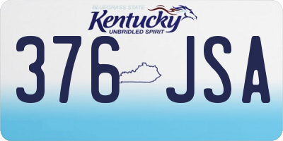 KY license plate 376JSA