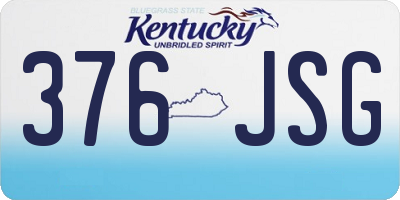 KY license plate 376JSG