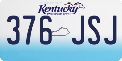 KY license plate 376JSJ