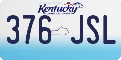KY license plate 376JSL