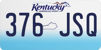 KY license plate 376JSQ