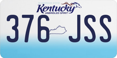 KY license plate 376JSS