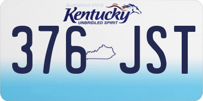 KY license plate 376JST