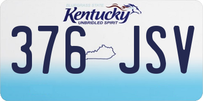KY license plate 376JSV
