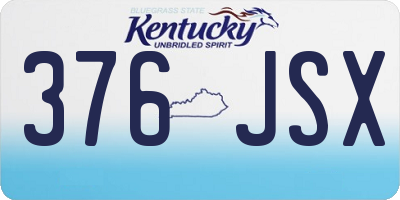 KY license plate 376JSX