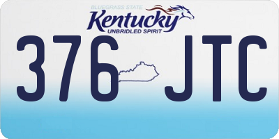 KY license plate 376JTC