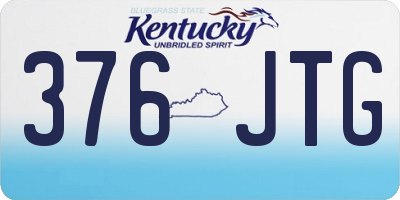 KY license plate 376JTG