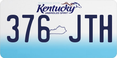KY license plate 376JTH