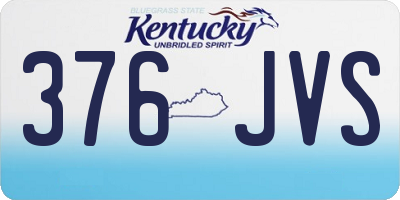 KY license plate 376JVS