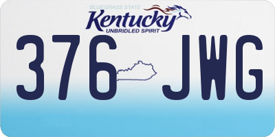 KY license plate 376JWG