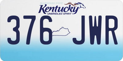 KY license plate 376JWR