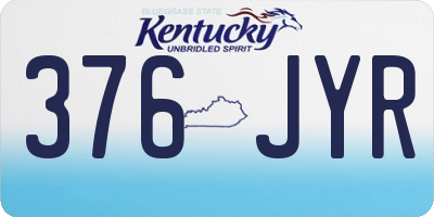 KY license plate 376JYR