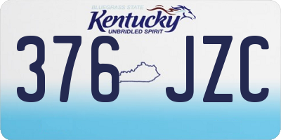 KY license plate 376JZC