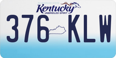 KY license plate 376KLW