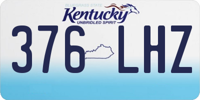 KY license plate 376LHZ