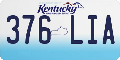 KY license plate 376LIA