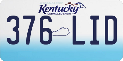 KY license plate 376LID