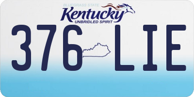KY license plate 376LIE