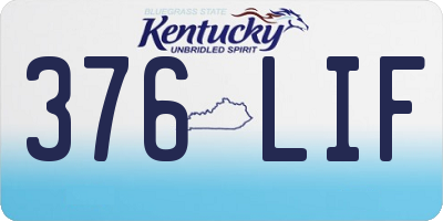 KY license plate 376LIF