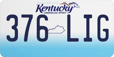 KY license plate 376LIG
