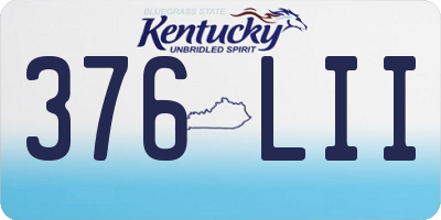 KY license plate 376LII