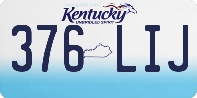 KY license plate 376LIJ