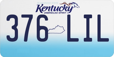 KY license plate 376LIL