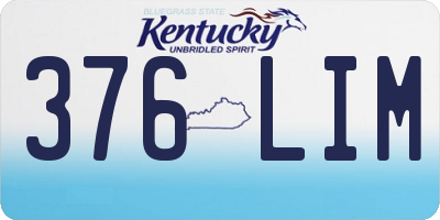 KY license plate 376LIM