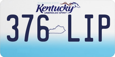 KY license plate 376LIP