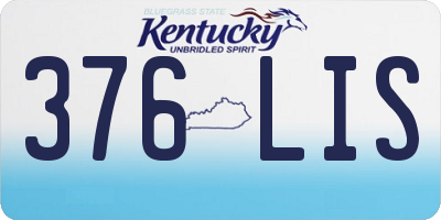 KY license plate 376LIS