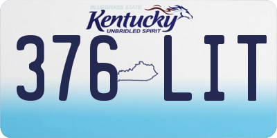 KY license plate 376LIT