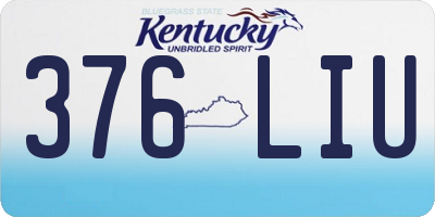 KY license plate 376LIU