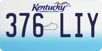 KY license plate 376LIY