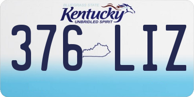 KY license plate 376LIZ