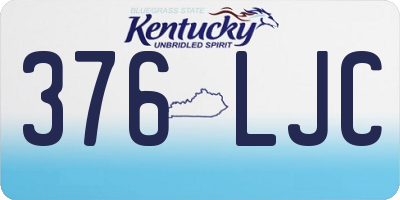 KY license plate 376LJC
