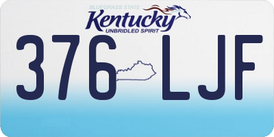 KY license plate 376LJF