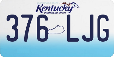 KY license plate 376LJG