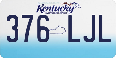 KY license plate 376LJL