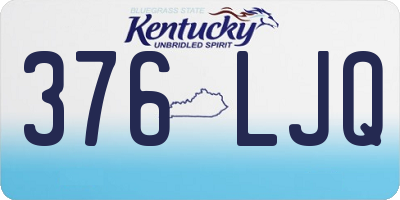 KY license plate 376LJQ